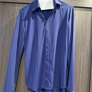 Cowgirl Tuff Women's Blue Button Down Shirt